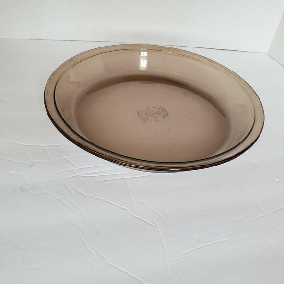 VINTAGE PYREX 9" amber #209 Brown D- 32 Pie Plate/Pan Ovenware USA - Picture 6 of 12